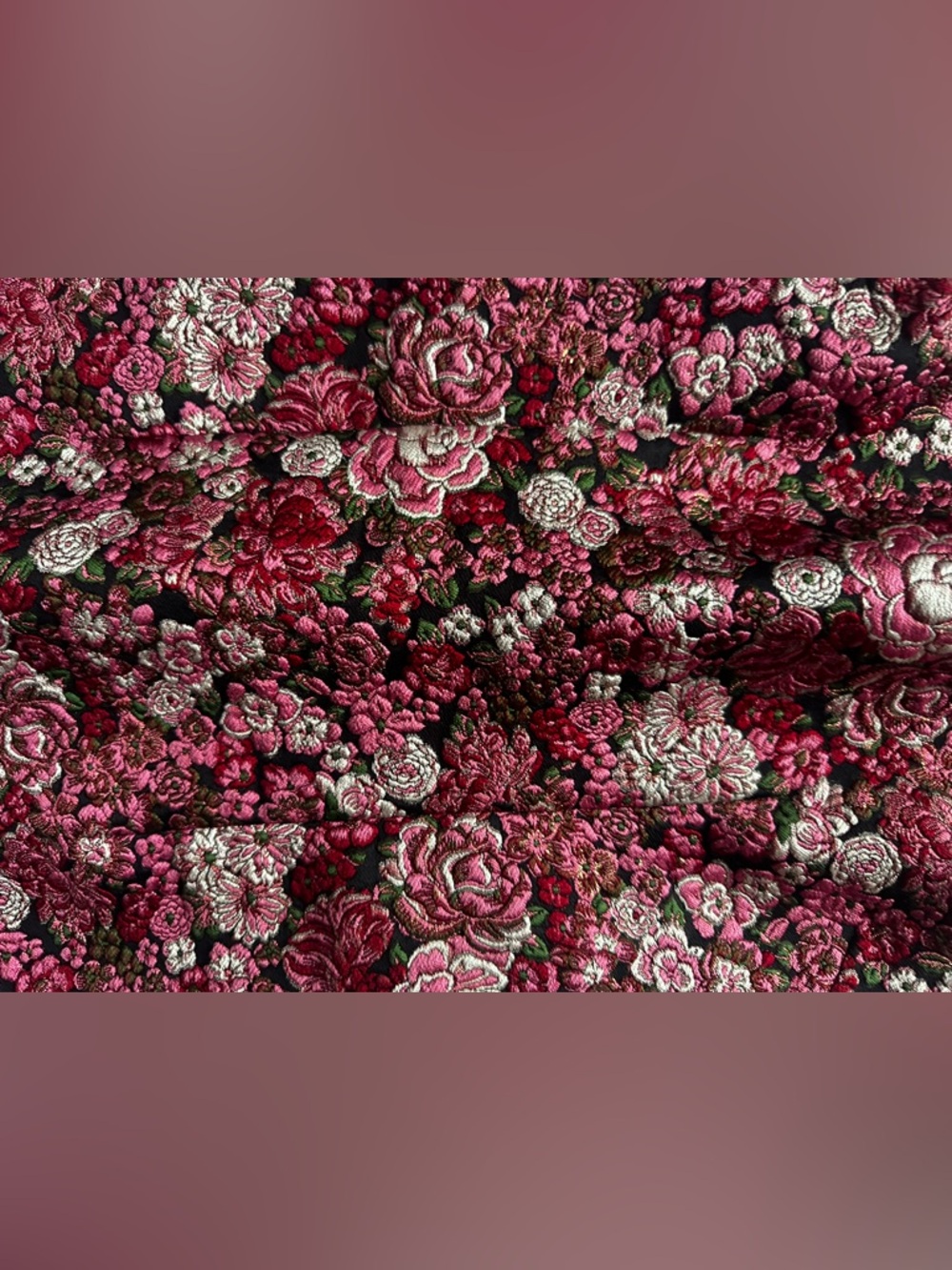 Adam Lippes Floral Brocade Sleeveless Dress Pink Black Size 2 - Picture 4 of 11